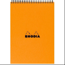 Блокнот "Rhodia", A4, 80 листов, клетка, оранжевый