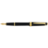 Ручка перьевая F "Bailey Light Polished Black Resin and Gold Tone", черный, золотой - 2