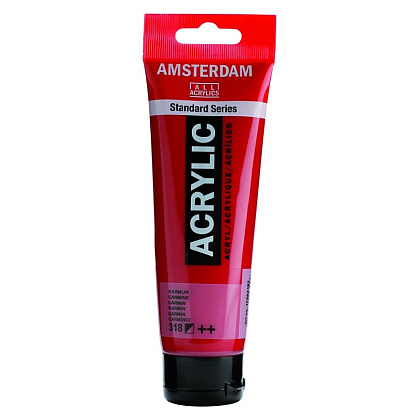Краски акриловые "Amsterdam", 318 карминовый, 120 мл, туба