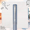 Ручка перьевая Parker "Vector XL Silver Blue", M, серебристый, патрон синий - 5
