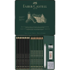 Карандаш чернографитный "Castell 9000", 20 штук,  в металлическом футляре - 2