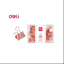 Зажим для бумаг "Deli" розовое золото