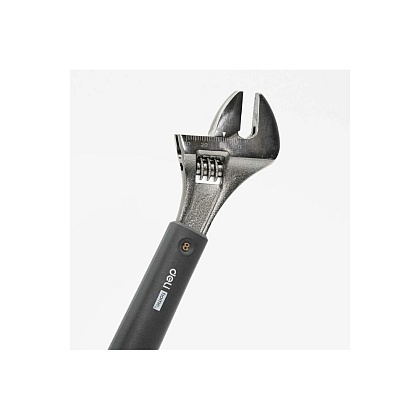 Ключ разводной Deli HS EHT1508, 210 мм, раскрытие губок 0-28 мм, Soft Touch, черный - 7