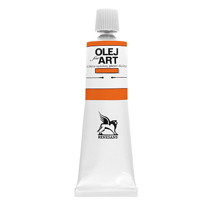 Краски масляные Renesans "Oils for art", 12  кадмий оранжевый, 60 мл, туба
