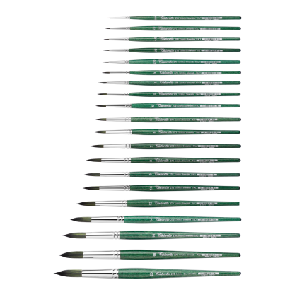 Кисть для рисования "Tintoretto Emerald", синтетика, круглая, №9 - 2
