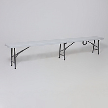 Скамья складная Bench AKS тип 2, 2400х300х430 мм, белый