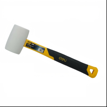 Киянка резиновая Deli YS EDL5916B, 0.45 кг, фибергласовая рукоятка, белая