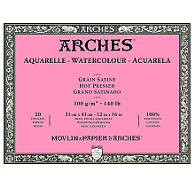 Блок-склейка бумаги для акварели "Arches", 41x31 см, 300 г/м2, 20 листов