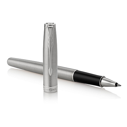 Ручка-роллер Parker "Sonnet Core Stainless Steel CT", 0.7 мм, серебристый, стерж. черный - 3