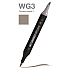 Маркер перманентный двусторонний "Sketchmarker Brush", WG3 теплый серый 3