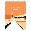 Блокнот "Landscape", А5, 80 листов, клетка, ассорти  - 2