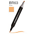 Маркер перманентный двусторонний "Sketchmarker Brush", BR63 сахара