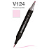 Маркер перманентный двусторонний "Sketchmarker Brush", V124 розовые кружева