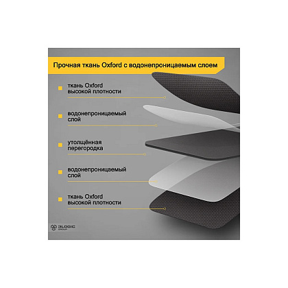 Сумка для инструментов Deli YS EDL430016, 360х180х250 мм, ткань Oxford, черный, желтый - 14