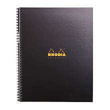 Блокнот "Rhodia", А4+, 80 листов, в клетку, черный