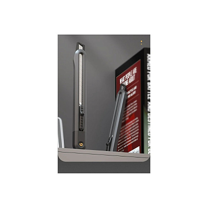 Набор ножей строительных Deli HS EHT4003, 3 шт (ножи 9мм/18мм/трапеция), Soft Touch, черный - 5