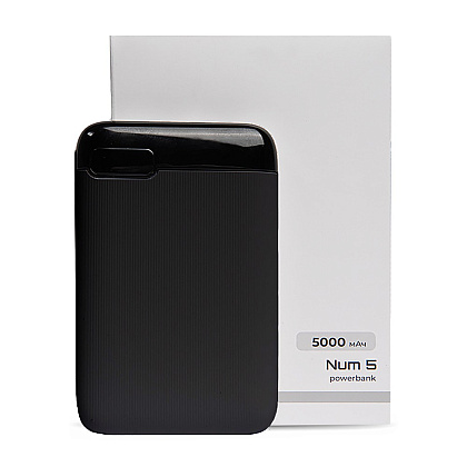 Внешний аккумулятор Power Bank "Num 5", 5000 mAh, черный - 3