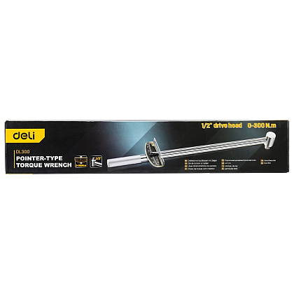 Ключ динамометрический Deli YS EDL300, 0-300 Нм 1/2", 480 мм - 5