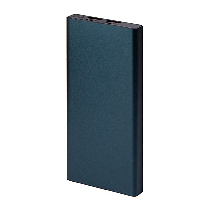 Внешний аккумулятор Power Bank "Iron line 10", 10000 mAh, металл, синий