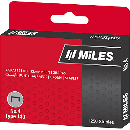 Скоба Miles №4, 6 мм, 1250 штук