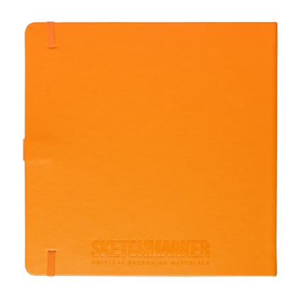 Скетчбук "Sketchmarker", 80 листов, 20x20 см, 140 г/м2, оранжевый неон  - 2