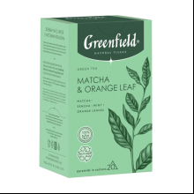 Чай "Greenfield" Tisane Matcha&Orange Leaf, 20 пакетиков x 1.8 г, зеленый
