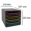 Блок из 4 лотков закрытый "BlackOffice Big Box Plus", 347x278x267 мм - 2