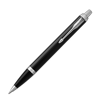 Набор ручек Parker "IM Black CT": шариковая автоматическая + перьевая, черный, серебристый - 3