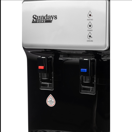 Кулер со шкафчиком Sundays "SL-805LB", серебристый, черный - 5