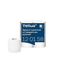 Бумага туалетная Tellus Комфорт, TP4, 4 рулона, 23 м., 2 слоя