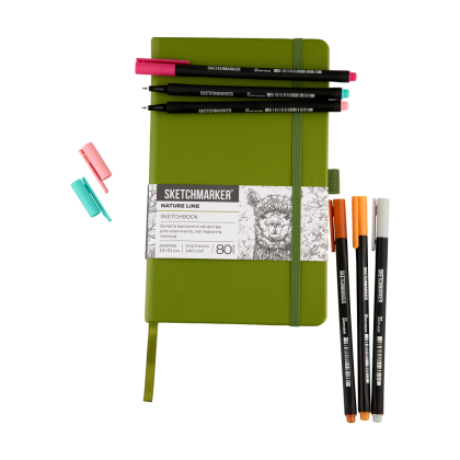 Ручка капиллярная "Sketchmarker Artist fine pen Mid", 6 шт - 2