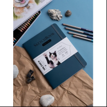 Скетчбук для графики "GrafArt white", 20 листов, 15х20 см, 160 г/м2, синий