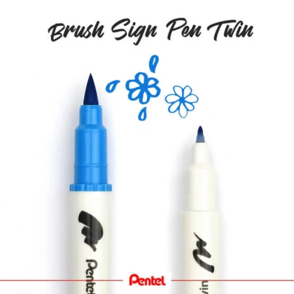 Маркер-кисть "Brush Sign pen twin", 12 шт - 5