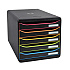 Блок из 5 лотков закрытый Exacompta "BlackOffice Big Box Plus", 347x278x271 мм, 5 лотков