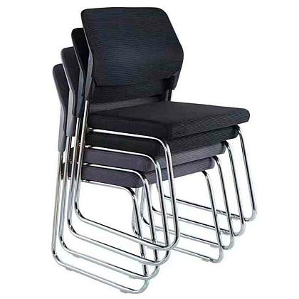 Кресло д/посетителей SitUp SKY Chrome сетка, черный - 4