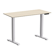 Стол с электроприводом WellDesk Prime 1300x675х18 белый/сосна аланд полярная (9191462+9072455)