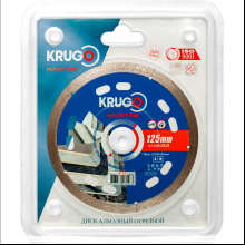 Круг алмазный по керамике Krugo Master, 125х22.23 мм, сплошной
