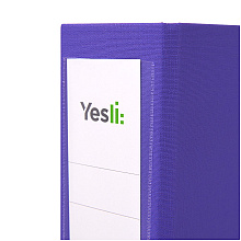 Папка-регистратор "Yesli:", А4, 75 мм, ПВХ Эко, фиолетовый