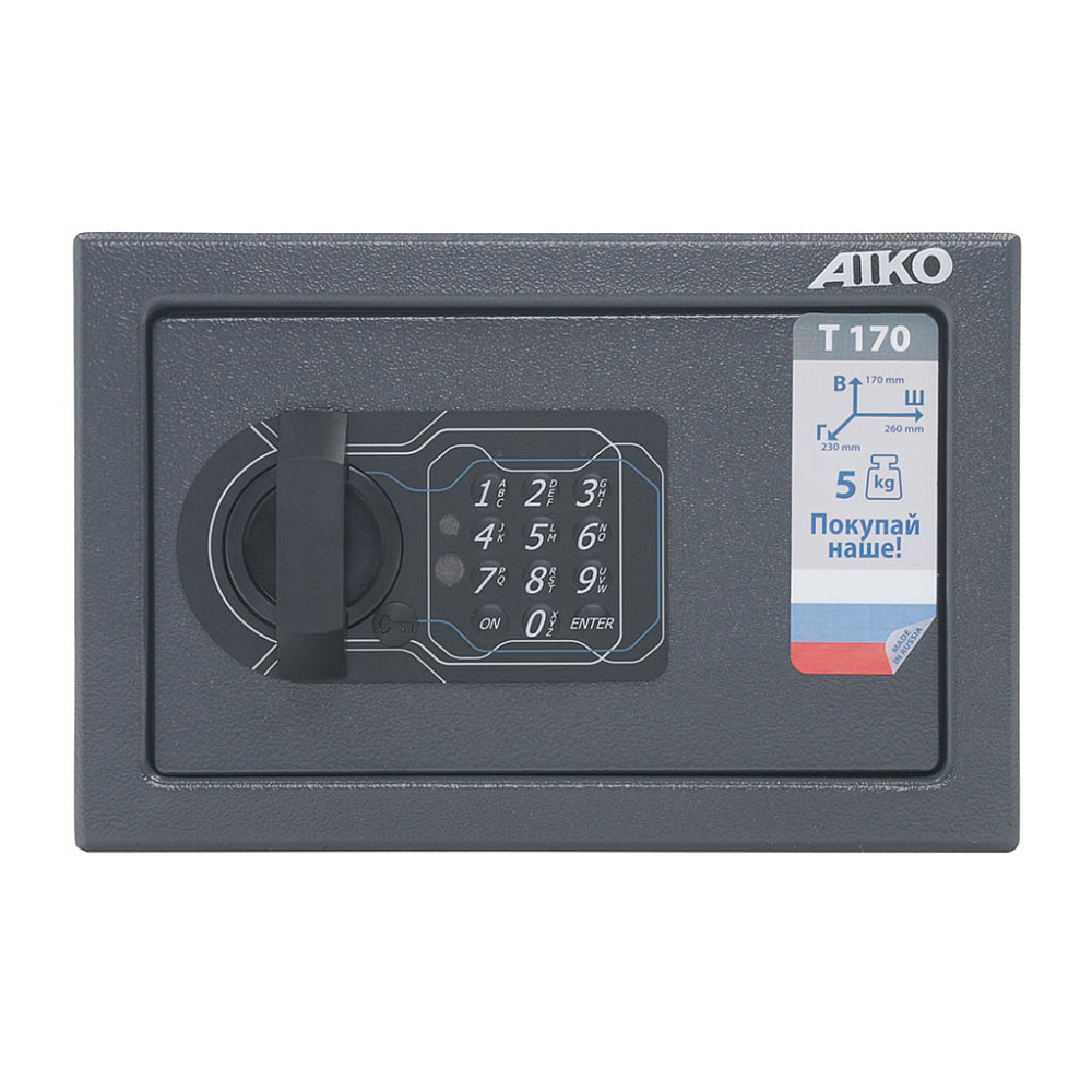 Мебельный сейф AIKO Т-170 EL, 170x260x230 мм - 5