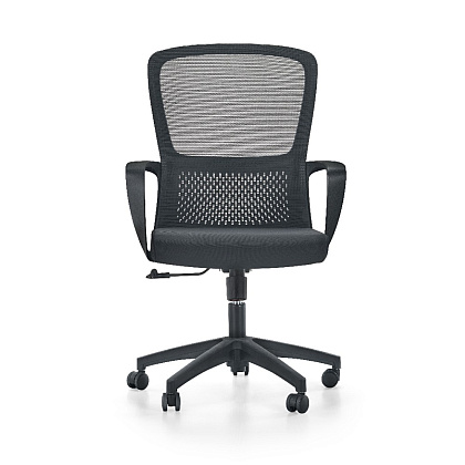 Кресло для персонала SitZone U-069B, сетка, ткань, пластик, черный, 2 шт/упак - 3