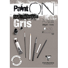Блок-склейка "Paint'On" Gris, А3, 250 г/м2, 30 листов