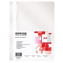 Папка-скоросшиватель "Office Products", А4, белый