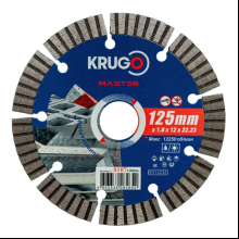 Круг алмазный по бетону Krugo Master, 125х22.2 мм, турбосегментный