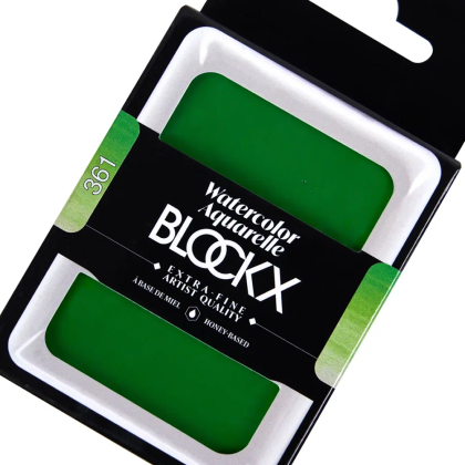 Краски акварельные "Blockx. Giant pan", 361 травяной зеленый, 18 мл., кювета - 3