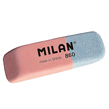 Ластик Milan "860", 1 шт, красный, синий