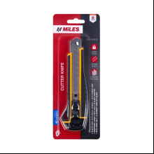 Нож строительный Miles "FA1806G/Y", 18 мм, усиленный