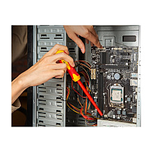 Отвертка диэлектрическая Deli YS EDL5161501, SL6,5х150 мм, желтый, красный