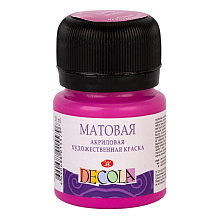 Краска акриловая матовая "Декола", 618 фуксия, 20 мл., банка