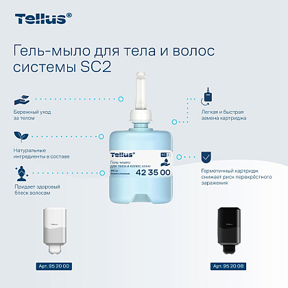 Мыло-гель Tellus Премиум для тела и волос, 475 мл, SC2 мини - 9
