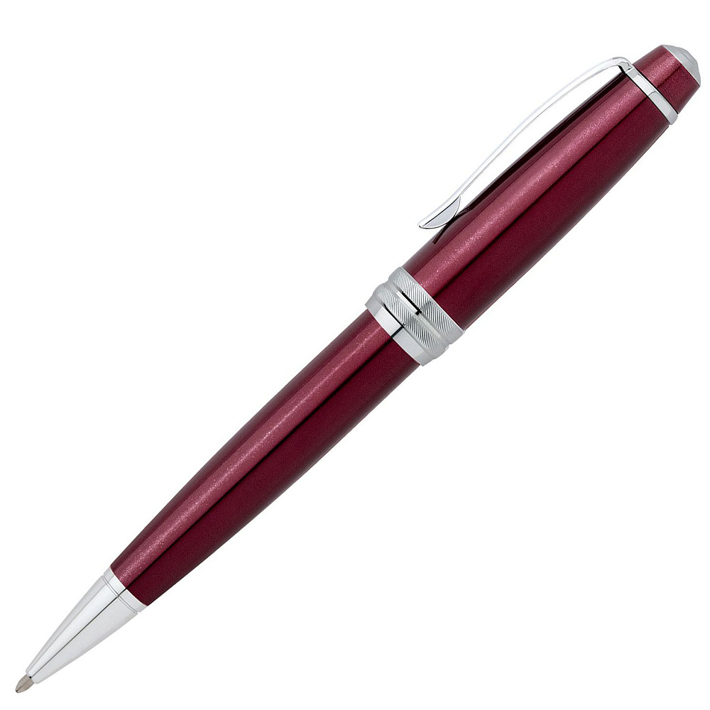 Ручка шариковая автоматическая "Cross Bailey Red Lacquer", 0.7 мм, красный, серебристый, стерж. черный - 2